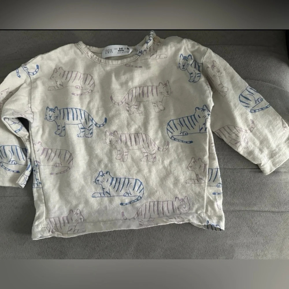 Zara Baby Tiger Long Sleeve Top 3-6 Months